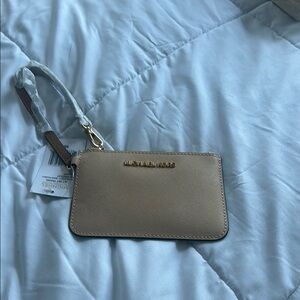 Michael Kors Tan Clutch with Gold Accents
